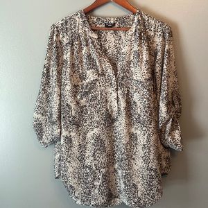 Torrid Harper Leopard Blouse Size 1